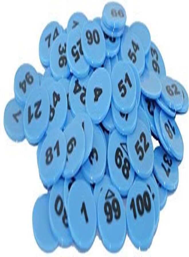 Snnp Plastic Numerical Token Coins, Coins (1 to 100) Round Shape Plastic Token, Multicolor Product - Image 4